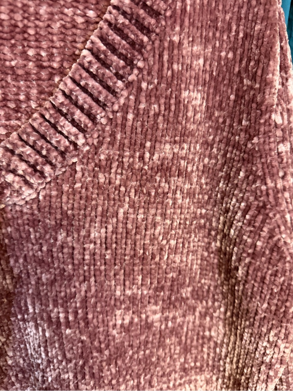 Orvis Chenille V-Neck Sweater in Mauve Plum - Picture 3 of 4